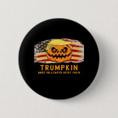 トランプキン再び素晴らし米国国旗をおもしろい作る 缶バッジ (正面)