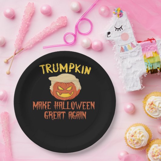 トランプキン再ハロウィン素晴らしを作る – コスタおもしろいム ペーパープレート (パーティー)
