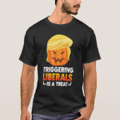 トランプキン自由主義のの切り札のハロウィーン用衣装を引き起こす Tシャツ (正面)