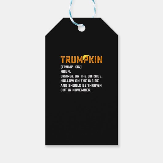 トランプキン面白い反カボチャ ギフトタグ (正面)