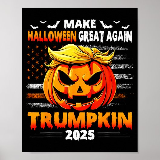 トランプキン2025 USA ハロウィンを再び偉大にしよう 面白い ポスター (正面)