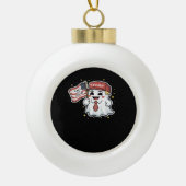 トランプキン、ぼくが常にゴーストされ、ハロウィーン不気味、 セラミックボールオーナメント (正面)