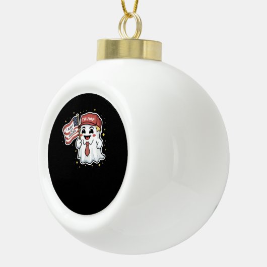 トランプキン、ぼくが常にゴーストされ、ハロウィーン不気味、 セラミックボールオーナメント (右)