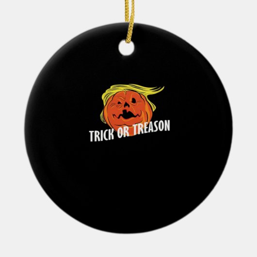 トランプキン – トリックまたはRequonハロウィーン セラミックオーナメント (正面)