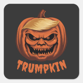 トランプキン – ニングドナルドトランプハロウィーンパンプキン スクエアシール