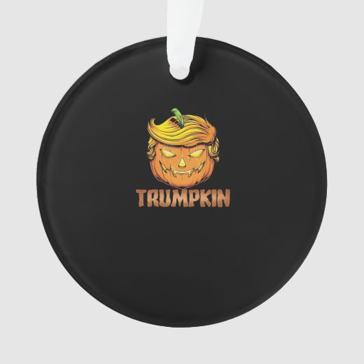 トランプキン - ハロウィンのカボチャ オーナメント (正面)