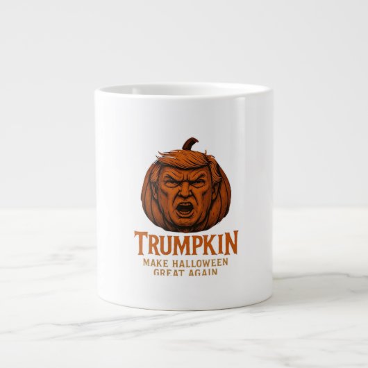 トランプキン…ハロウィンを再び偉大なものに ジャンボコーヒーマグカップ (正面)