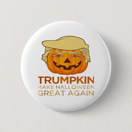 トランプキン ハロウィン おもしろ クラシック 缶バッジ (正面)