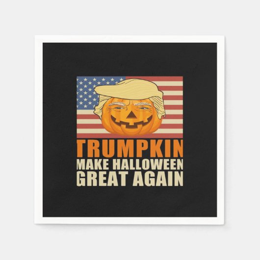 トランプキン・ハロウィン・おもしろ・シンプルデザイン スタンダードカクテルナプキン (正面)