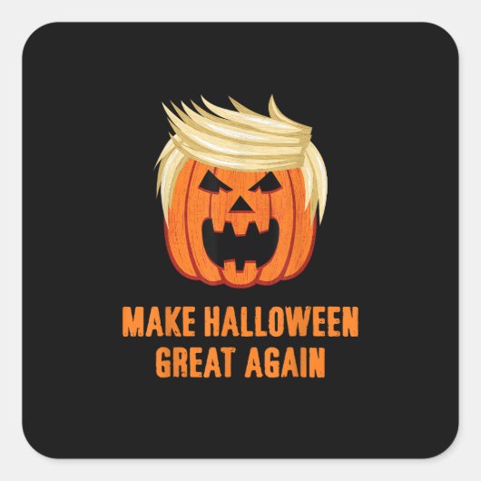 トランプキン ハロウィン を 再び 偉大な もの に する コミック Tシャツ 基本デザイン スクエアシール (正面)