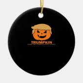 トランプキン – ハロウィーンを再素晴らし開するクラシック セラミックオーナメント (正面)