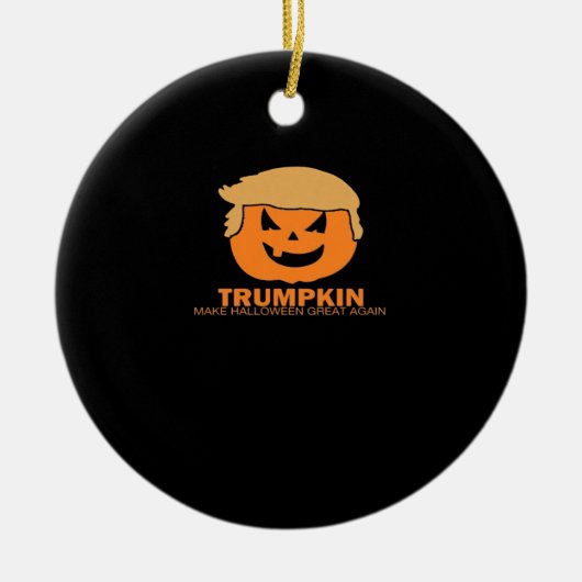 トランプキン – ハロウィーンを再素晴らし開するクラシック セラミックオーナメント (正面)