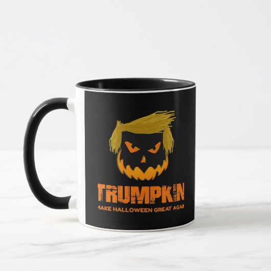 トランプキン、ハロウィーンを再素晴らし開クラシック マグカップ (左)