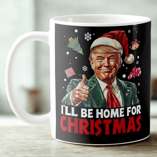 トランプギフトラップ | クリスマスに家に帰る コーヒーマグカップ