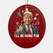 トランプギフトラップ | クリスマスに家に帰る セラミックオーナメント (左)