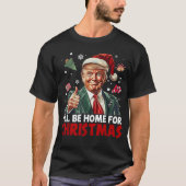トランプギフトラップ | クリスマスに家に帰る Tシャツ (正面)