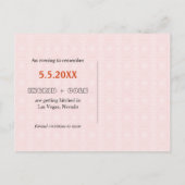 トランプクイーン+ハートのキング日付を保存 案内ポストカード (裏面)