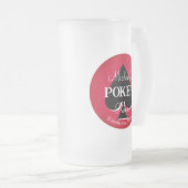 トランプクラシックトランプのポーカールームスペード フロストグラスビールジョッキ (正面右)