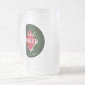 トランプクラシックトランプのポーカールームダイアモンド フロストグラスビールジョッキ (正面左)