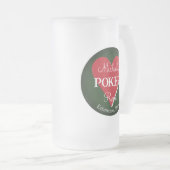 トランプクラシックトランプのポーカールームハート フロストグラスビールジョッキ (正面右)