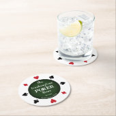 トランプクラシックトランプのポーカールームビールドリンク ラウンドペーパーコースター (インサイチュ)