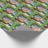 トランプクリスマスおもしろい ラッピングペーパー (角)