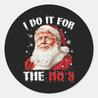 トランプクリスマスサンタクロース私はHos Cuのためにそれをする ラウンドシール