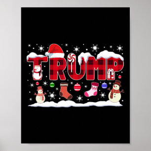 トランプクリスマスシャツキッズ10代の少年のおもしろいキリスト ポスター