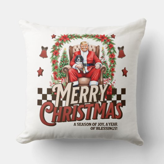 トランプクリスマスピロー クッション (正面)
