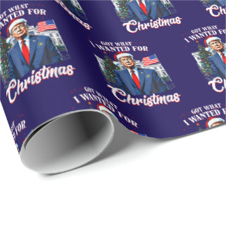 トランプクリスマスブルー ラッピングペーパー