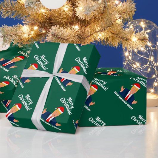 トランプクリスマスラッピング保紙アメリカ素晴らし ラッピングペーパー (クリスマス)