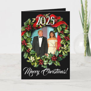 トランプクリスマス2019リース写真ホリディグリーティング シーズンカード