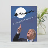 トランプクリスマス：少なくとも彼は仕事を持っている！ シーズンカード (スタンド正面)