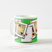 トランプゲームのマグ コーヒーマグカップ (正面左)