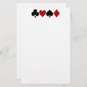 トランプゲームの文房具 便箋 (正面/裏面)