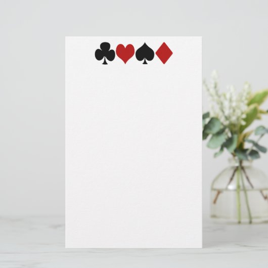トランプゲームの文房具 便箋 (スタンド正面)