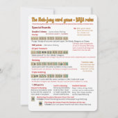 トランプゲームの規則-特別な手 招待状 (正面)