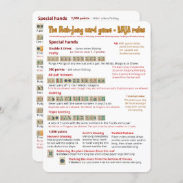 トランプゲームの規則-特別な手 招待状