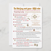 トランプゲームの規則-遊ぶことを準備します 招待状 (正面)