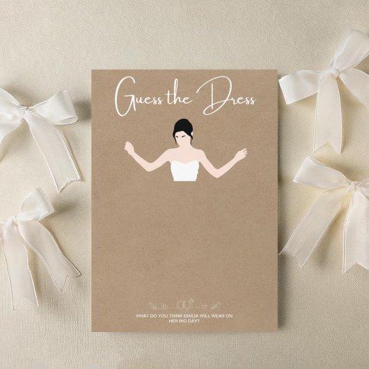 トランプゲーム　ドレスを当てるカード 招待状