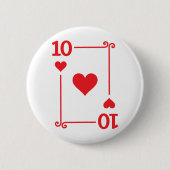 トランプコスチューム10カード10ハート 缶バッジ (正面)