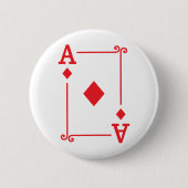 トランプコスチュームaceダイヤモンドカードエースカード 缶バッジ (正面)