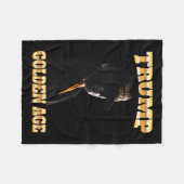 トランプゴールデンエージシルエット45 47ゴールデンタイ フリースブランケット (正面(横))