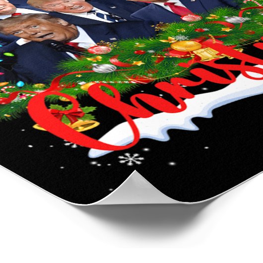 トランプサポータークリスマスツリードリームダディーホーム45 ポスター (角)
