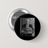 トランプサンクスギビングターキーおもしろいお祝い 缶バッジ (正面&裏面)