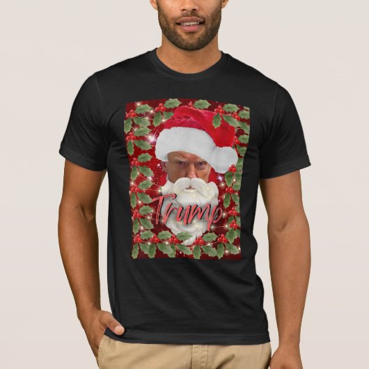 トランプサンタクロースおもしろいクリスマストランプクリスマス Tシャツ (正面)