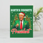 トランプサンタハットクリスマス | サンタお気に入りの大統領 シーズンカード (スタンド正面)