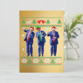 トランプサンタハットダンスクリスマスカード シーズンカード (スタンド正面)