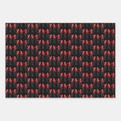 トランプサンタハットダンスクリスマス | トランプ踊り ラッピングペーパーシート (正面2)