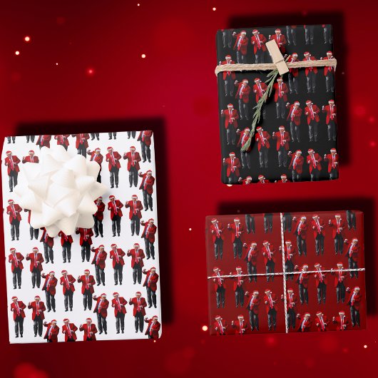 トランプサンタハットダンスクリスマス | トランプ踊り ラッピングペーパーシート